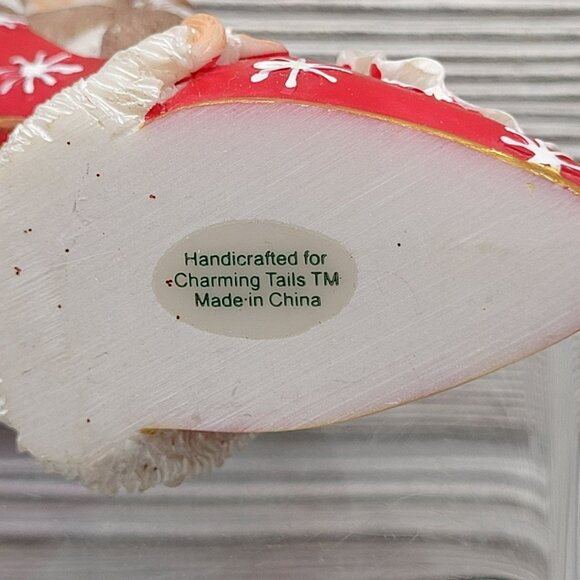 Charming Tails Christmas Tree Cat & Mouse Ornament Friends Fit Right In Red Shoe - Picture 5 of 5